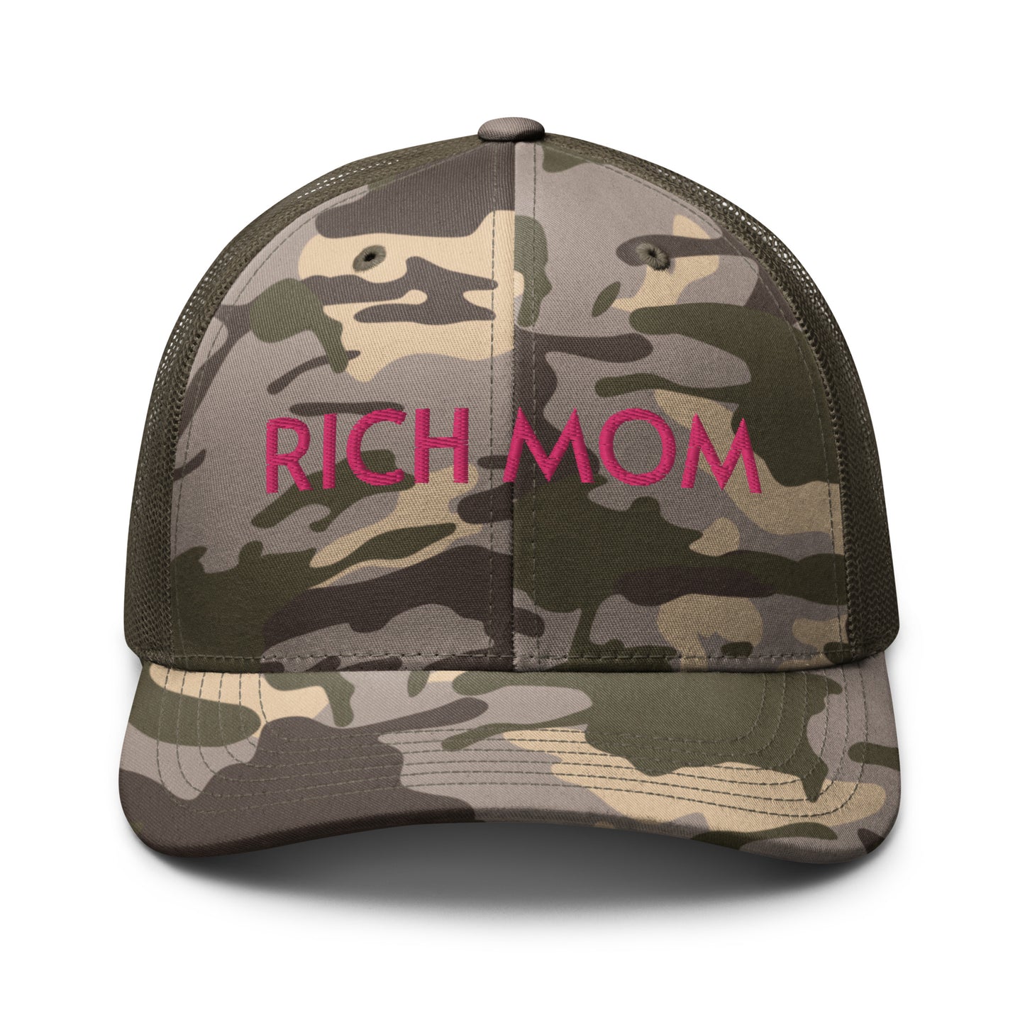 RICH MOM Camouflage trucker hat