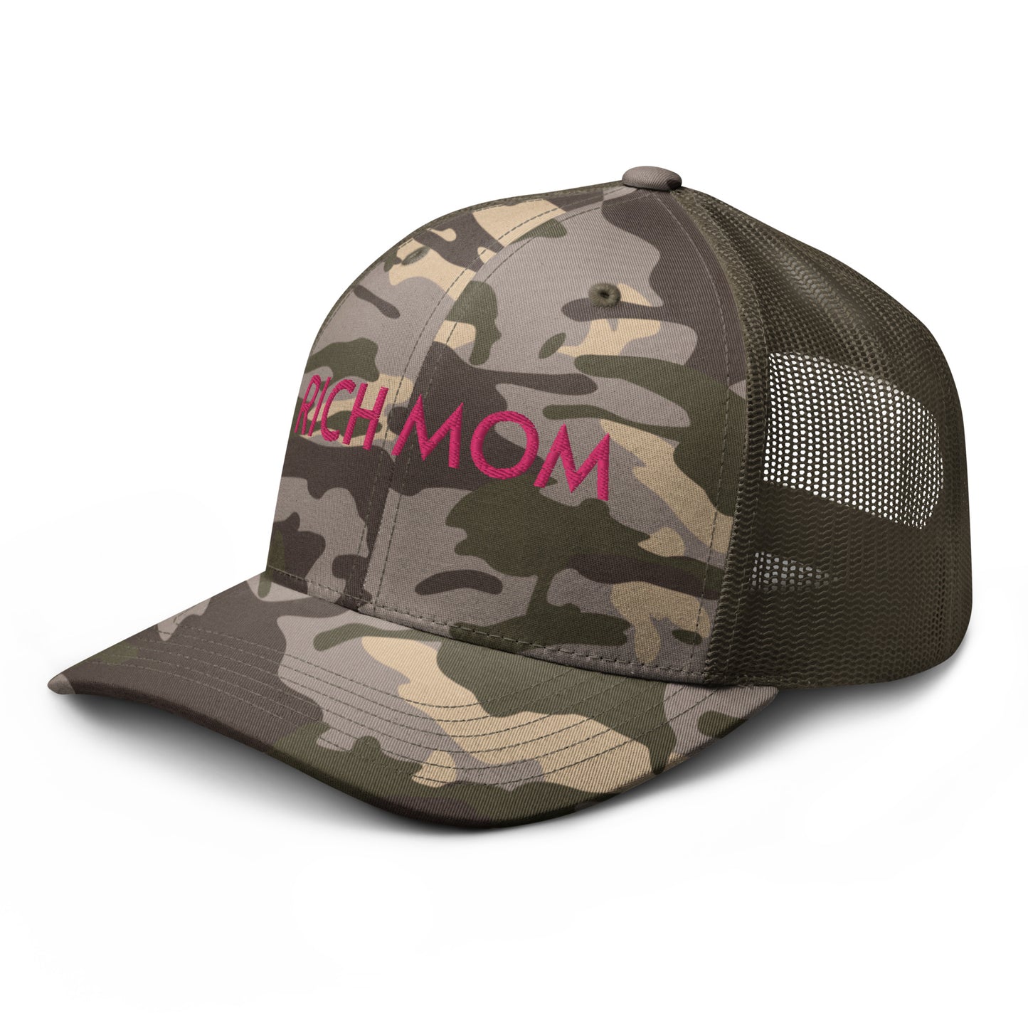 RICH MOM Camouflage trucker hat